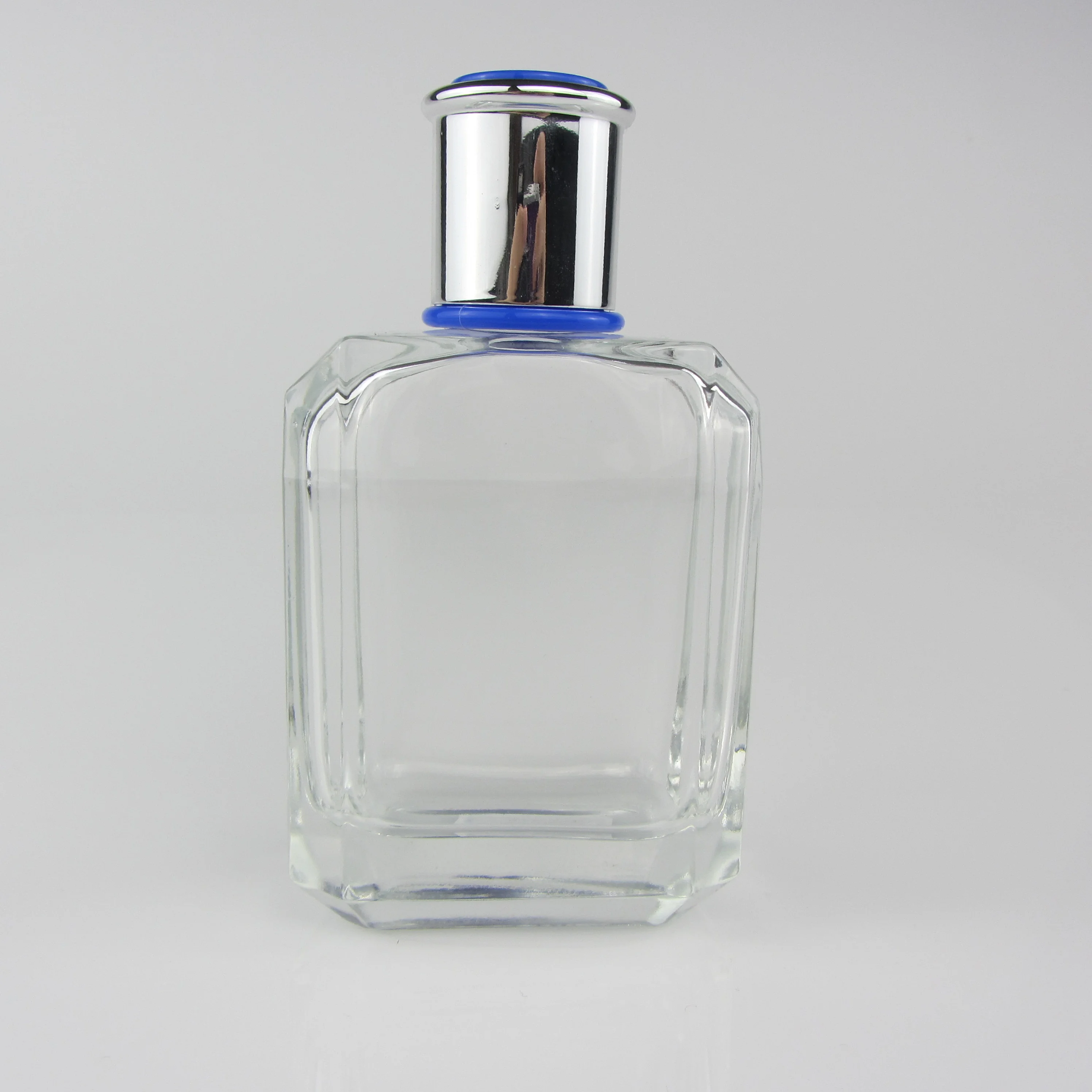 Transparent 100ml Glass Perfume Spray pump Bottle With Luxury shape