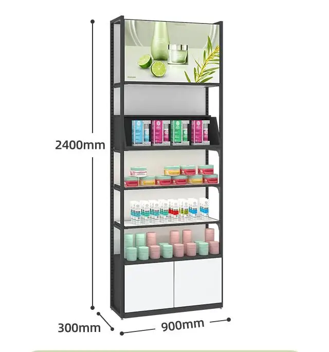 Cosmetics display cabinet hook in the island shelf beauty makeup cashier beauty salon daily chemical store display cabinet
