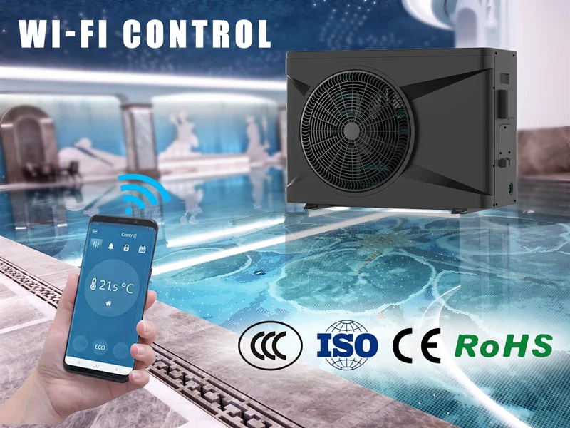 Custom 7.6-35kw DC inverter Heating and Cooling Swimming Pool Air Source Water Heater Boiler Air To Water Heat Pump Water Heater