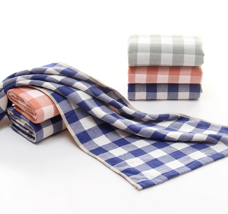 XIAOAO The manufacturer directly sells Japanese checked gauze and pure cotton