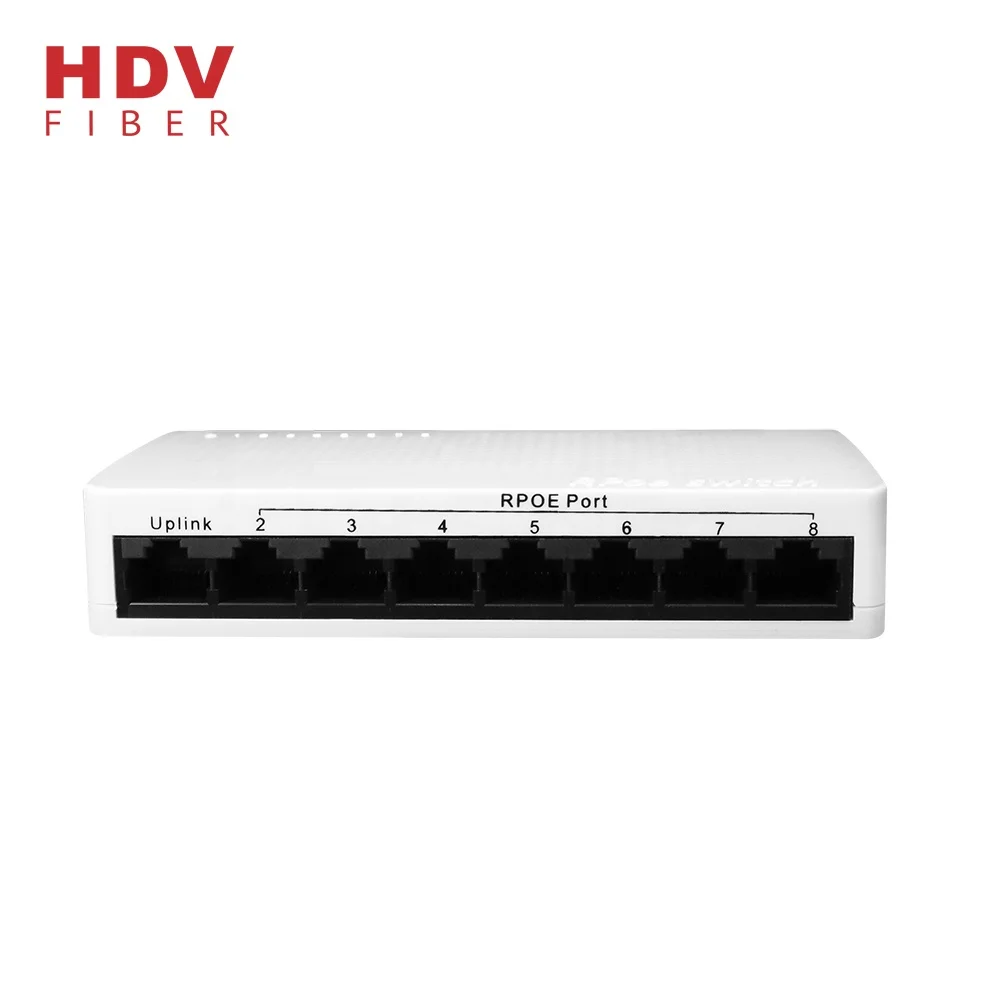 Wholesale Price Mini 10/100M Reverse PoE   8 Ports Reverse Poe Switch 12V2A 10/100 Base Uplink Port Ethernet Switch