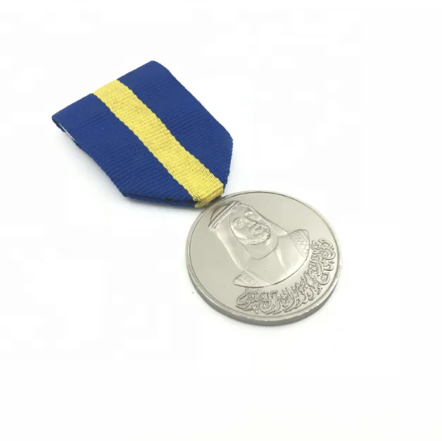 Custom Metal Medallion 3D Logo Souvenir Metal Awards Medal with Ribbon