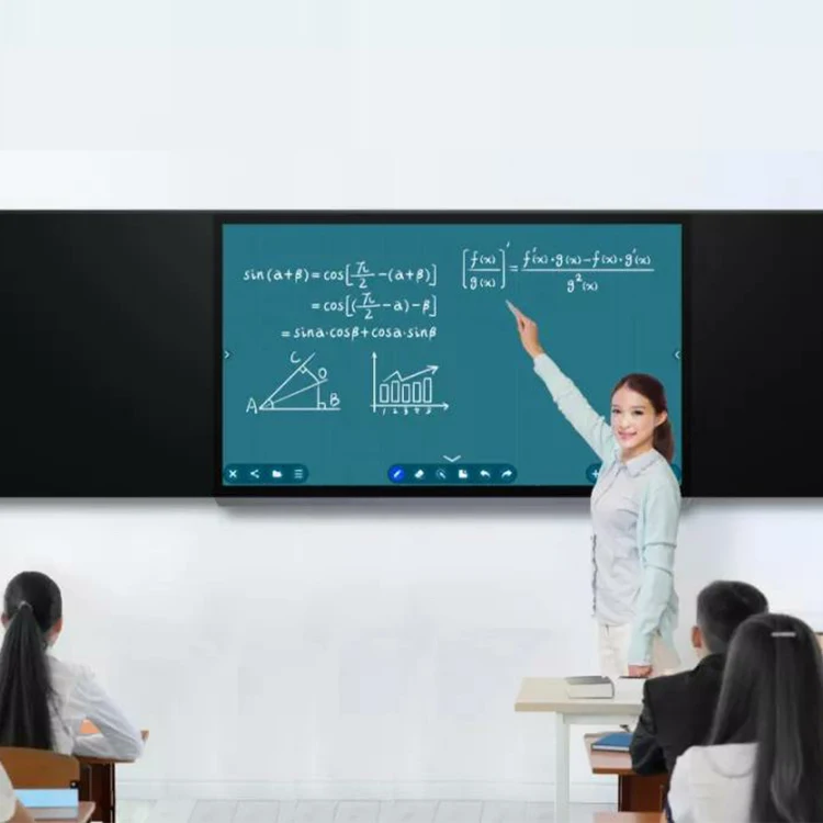 Смарт-ТВ 86 дюймов, 4K, светодиодный интерактивный сенсорный экран, ультратонкая интерактивная доска с алюминиевой рамкой, смарт-доски для школы