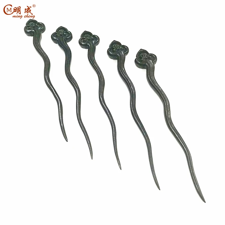 
High-quality black sandal wood carved hairpin stick on sales 