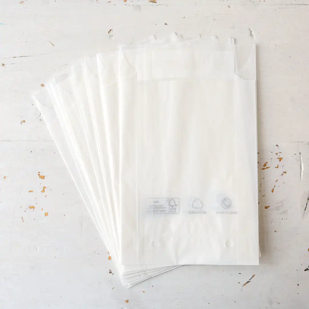 Eco-friendly Waxed Treat Semi Transparent Customized Glassine Paper Bag Envelope Printed Clothing Packaging