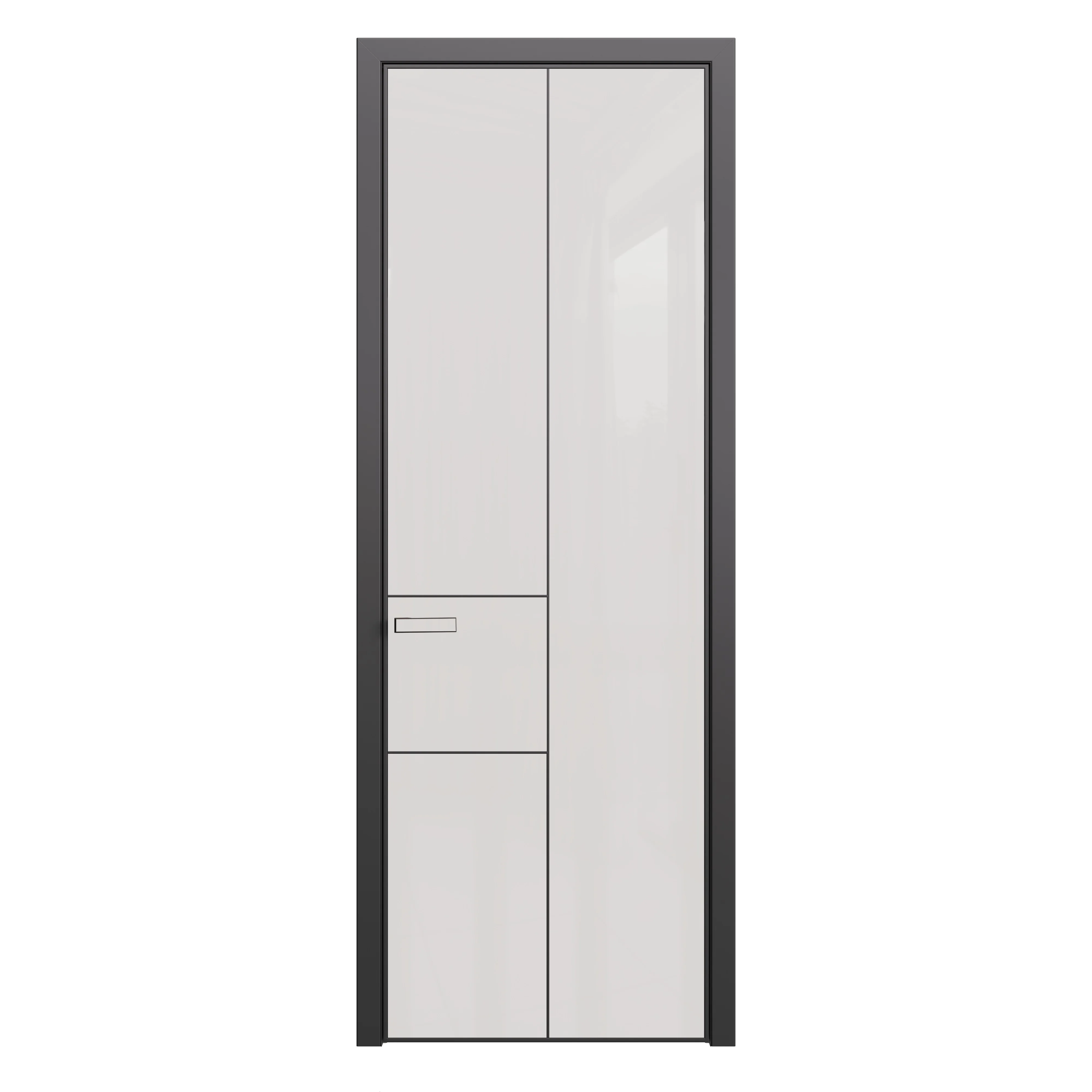 Hot sell elegant design aluminum composite MDF  Interior Door Domani Flow 1