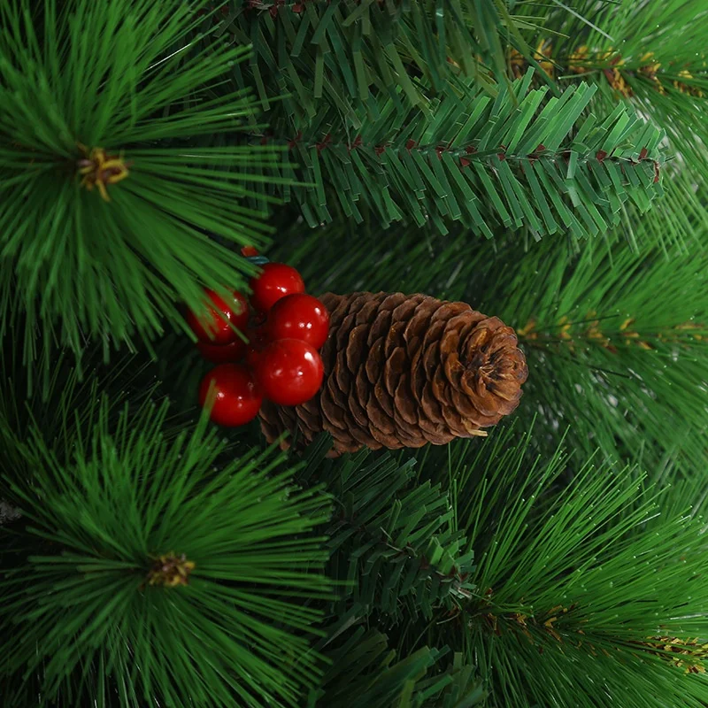 Wholesale artificial 100% recycled 180cm Pine needle and PVC mixed leaves beautiful decor christmas tree