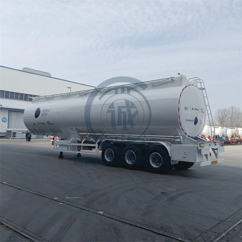 Good Quality Tri-Axles Fuel Tanker Alloy Liquid Transportation  Semi Trailer For Sale