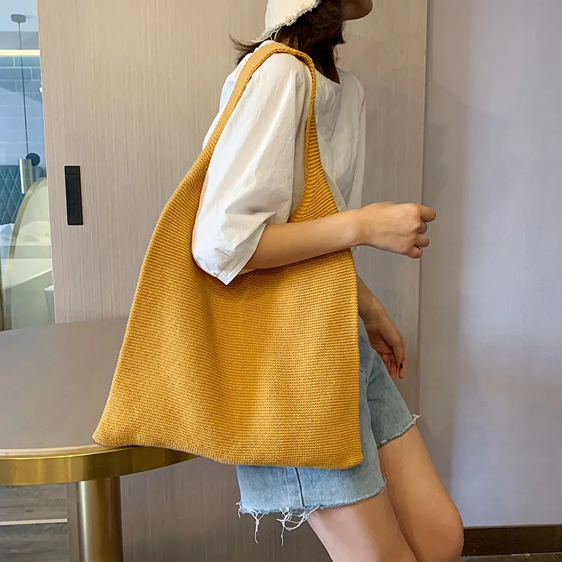 
Дизайнерские шерстяные сумки на заказ, ручная работа, кошелек из пряжи, сумки макраме, вязаные крючком женские вязаные сумки 