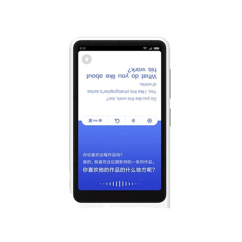 Переводчик Xiaomi Mijia с голосовым и сенсорным экраном 4G/Wi-Fi/SIM Камерой 8 МП