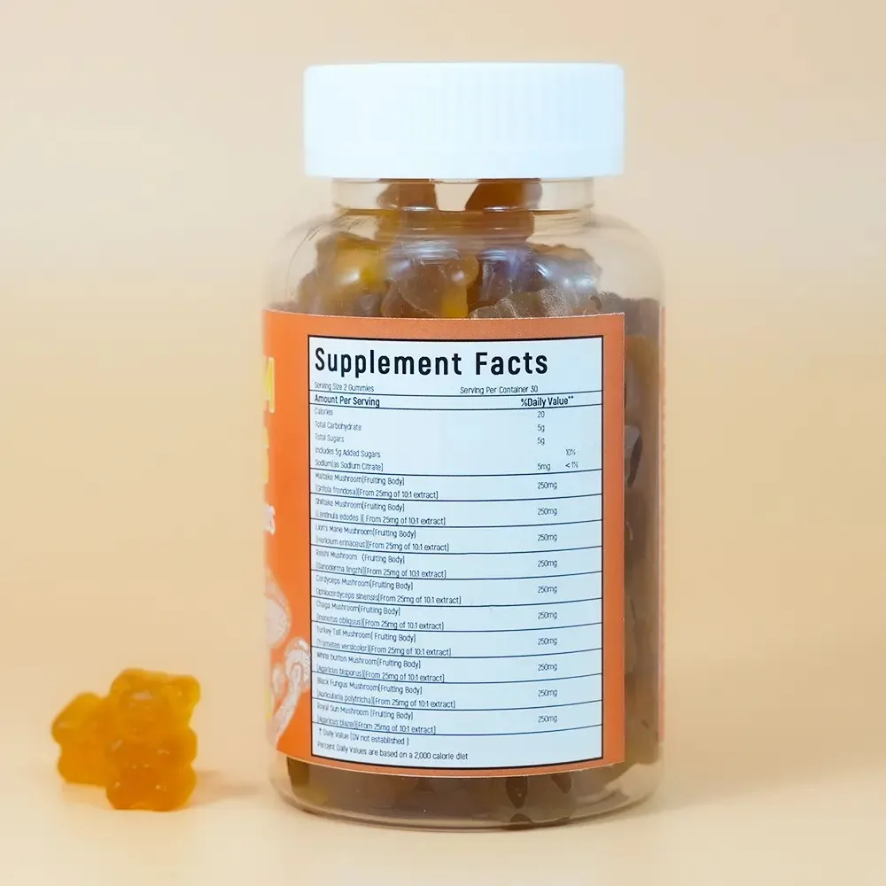 Lifegarden Oem Vegan Powerful Complex Amanita Mascaria Mushroom Supplements Private Label Mushroom Gummies Dropship