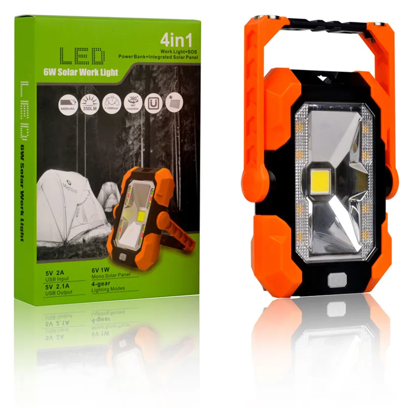 Ultra Bright Portable COB Rechargeable Magnetic Solar LED Flood Light Work Light