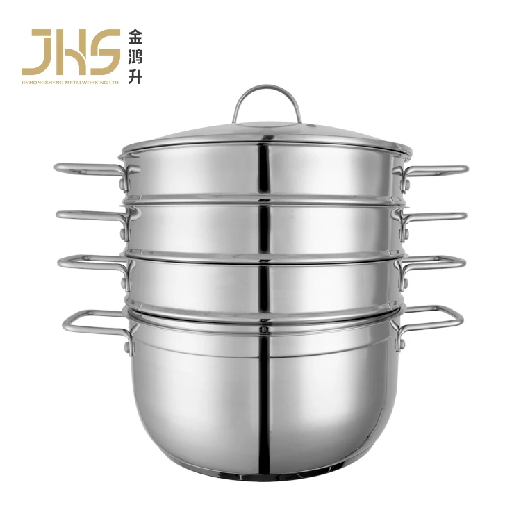 28cm Stainless Steel Steamer Pot Steaming Cookware Premium Heavy Duty Steamer Pot Set Cooking pot