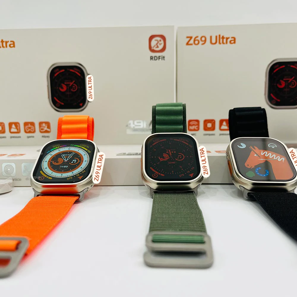Z69 Ultra Smart Watch Series 8 NFC GPS SOS Compass ECG Glucose Monitoring Wireless Charger Smartwatch 2023