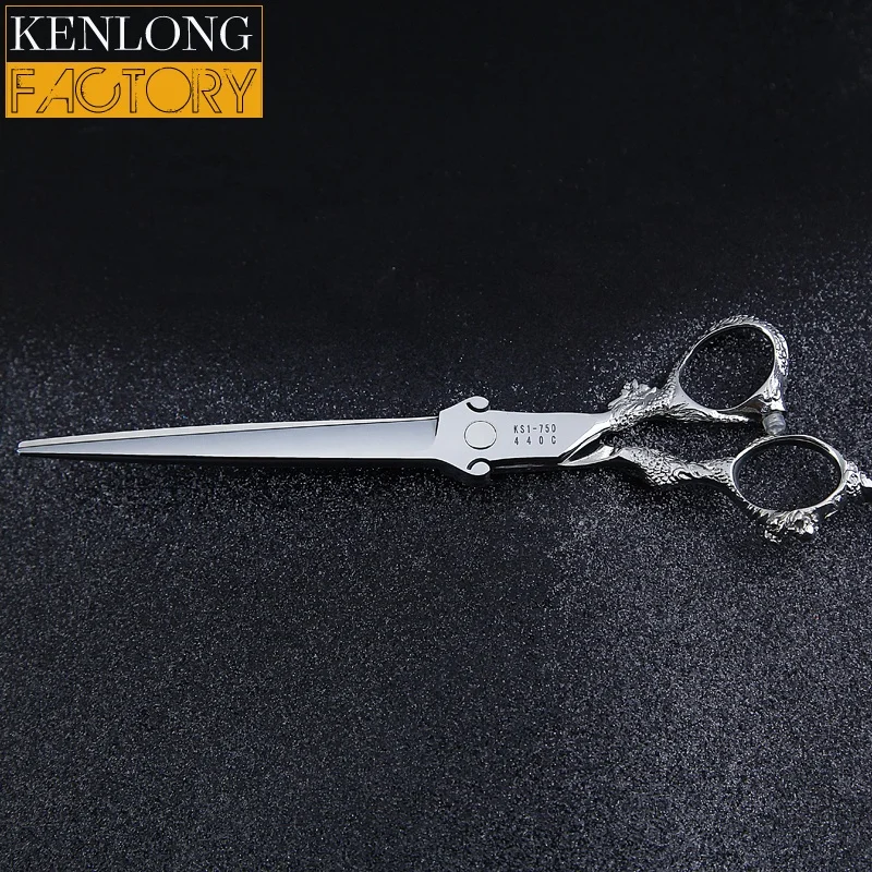 Hot sale hairdressing scissors japanese 440c steel barber hair salon scissor  japanese hair cutting scissors 7.5\