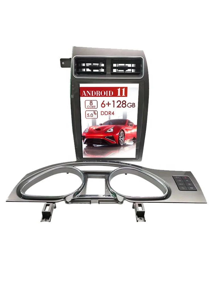 Car Radio Multimedia Player Android 11 6G+128GB For Audi Q7 2005-2016 Tesla Style Auto Stereo Headunit DVD GPS Navigation Audio