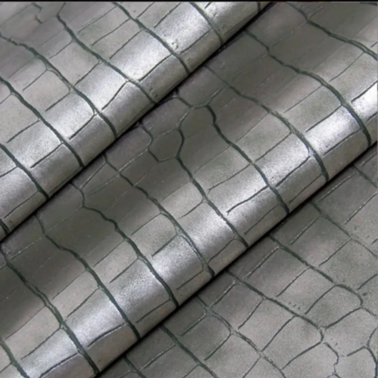 Factory Wholesale 1.0 Thick Crocodile Leather Material Imitation Genuine Faux Leather Handbag Bag PVC Leather