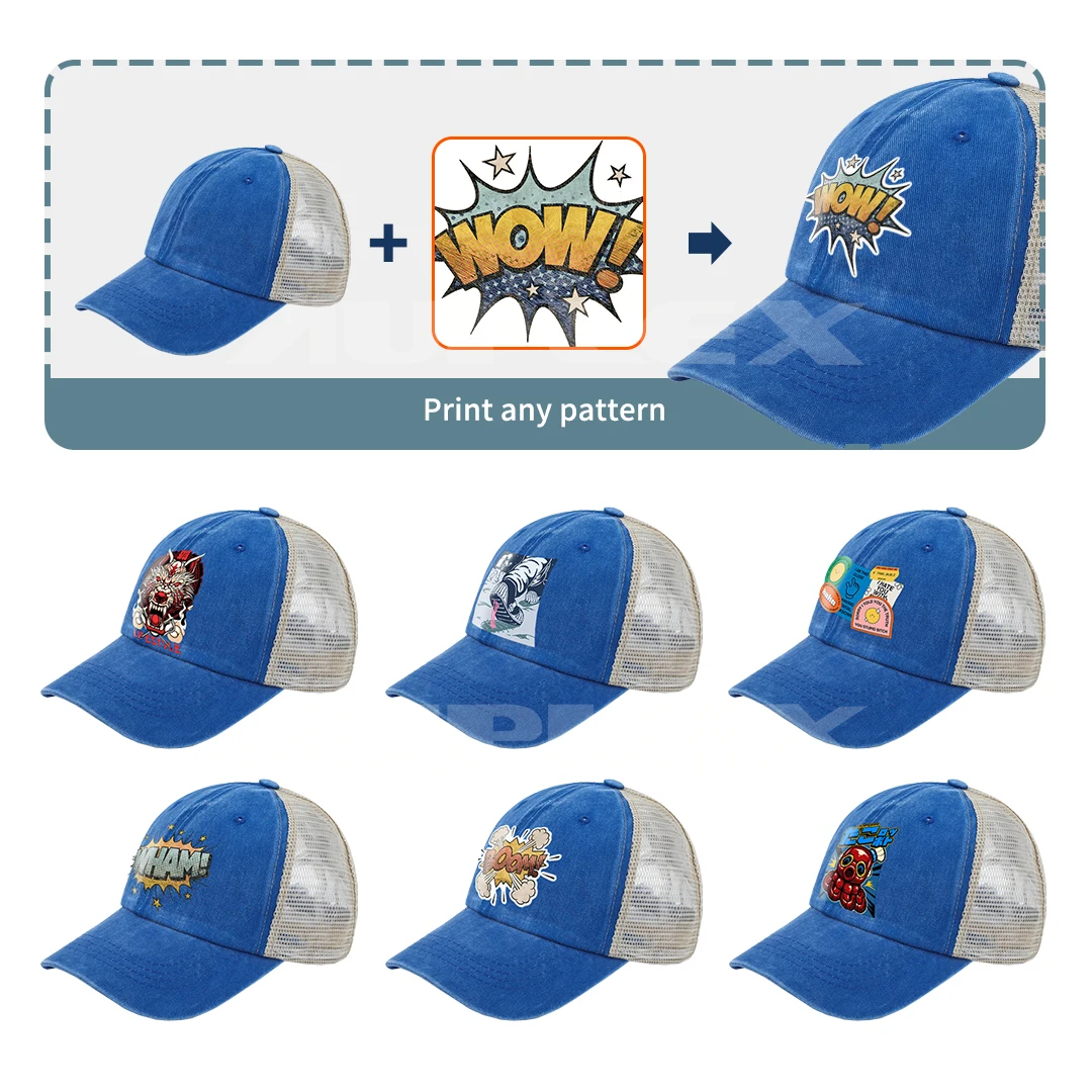 Custom Low Profile Baseball Cap Unisex Embroidered Mesh Back Trucker Hat Men Sun hat Plain Mesh Cap with Custom Logo