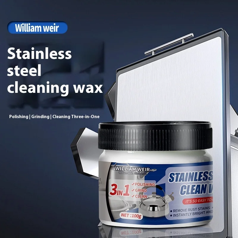 Multi-Functional Stainless Steel Cleaning Wax Decontamination Pot Bottom Black Scale Remover Rust Metal Polishing Abrasive Oil