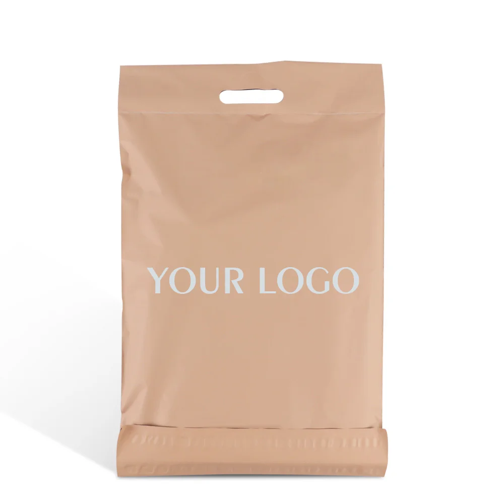 Custom Eco Friendly Khaki Biodegradable Package Bags Logistics Clothing Shipping Packaging Bags Poly Mailer Mailing Bags Polybag