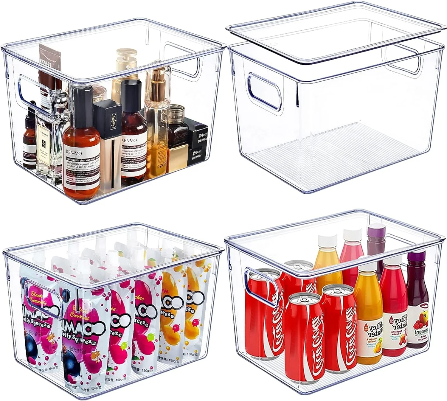 Transparent Kitchen refrigerator storage box Fresh-keeping Acrylic clear organizer for vegetable  fruit egg and home Essential