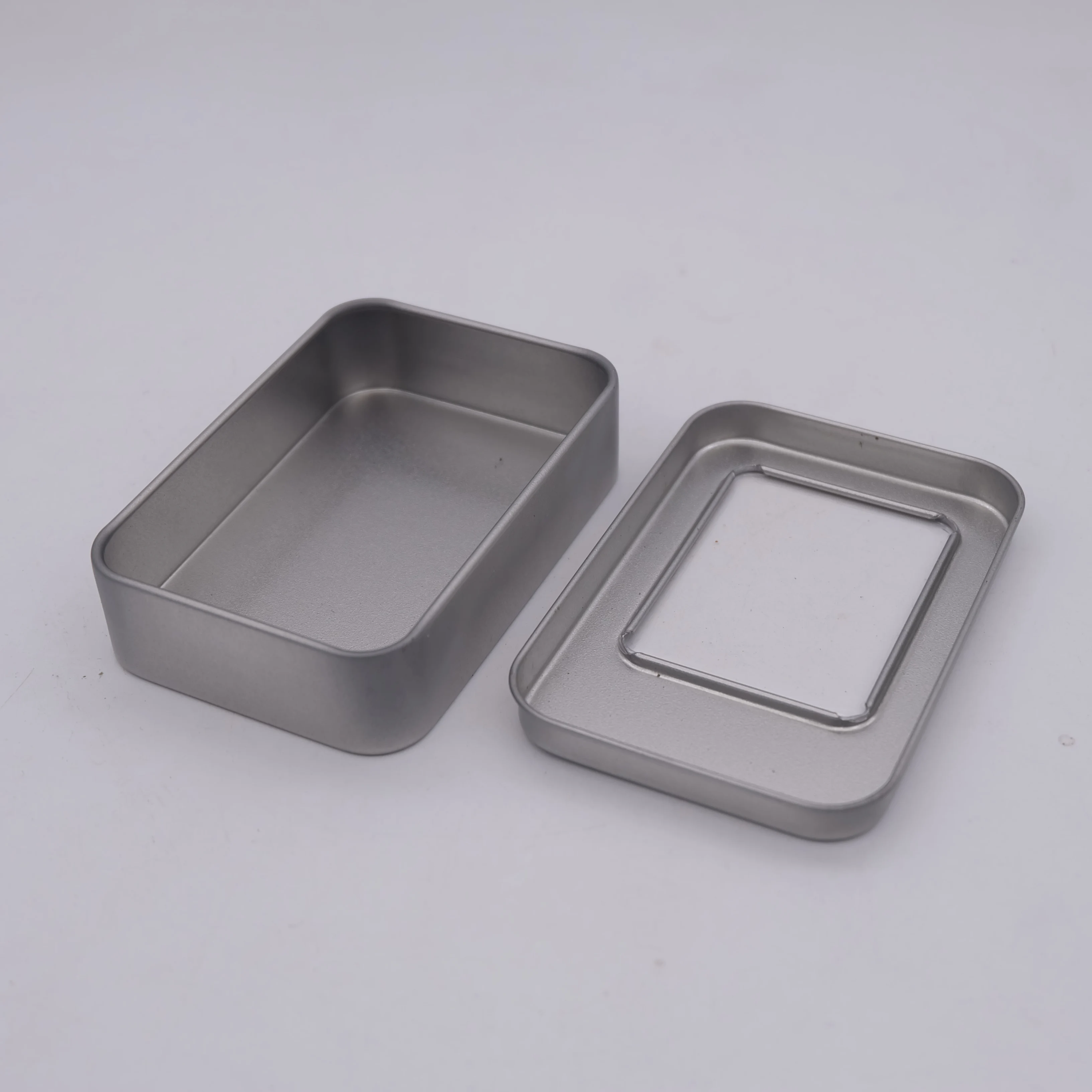 Factory Wholesale Custom Small Gift Rectangular Metal Box With Clear Window