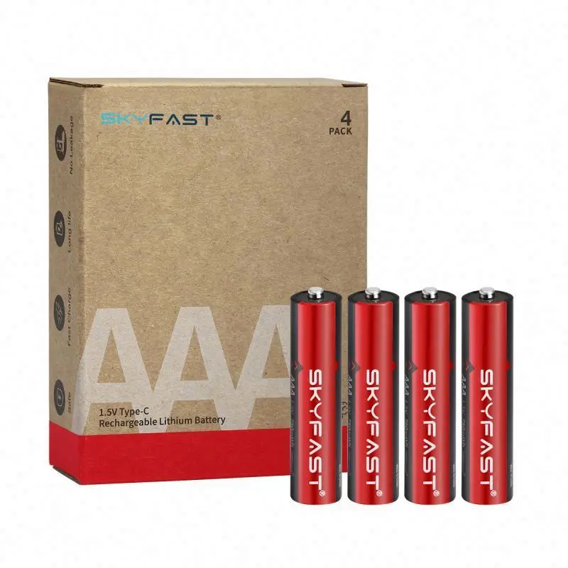 Горячая распродажа 2220mWh 1 5 В литий-ионный Размер aa USB Type-c порт аккумуляторная батарея