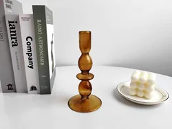 New Arrivals Wholesale Colorful Glass Candlesticks Candle Holders For Candle Making Glass Candle Container