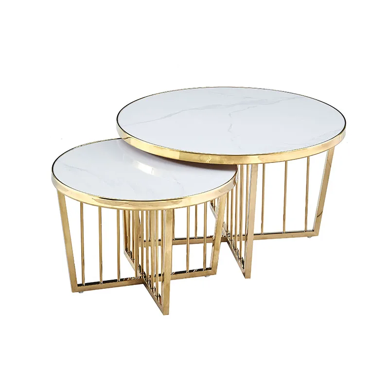 Роскошная мебель для дома, Современная растягивающаяся круглая керамическая плитка, журнальный столик, журнальные столики белого цвета