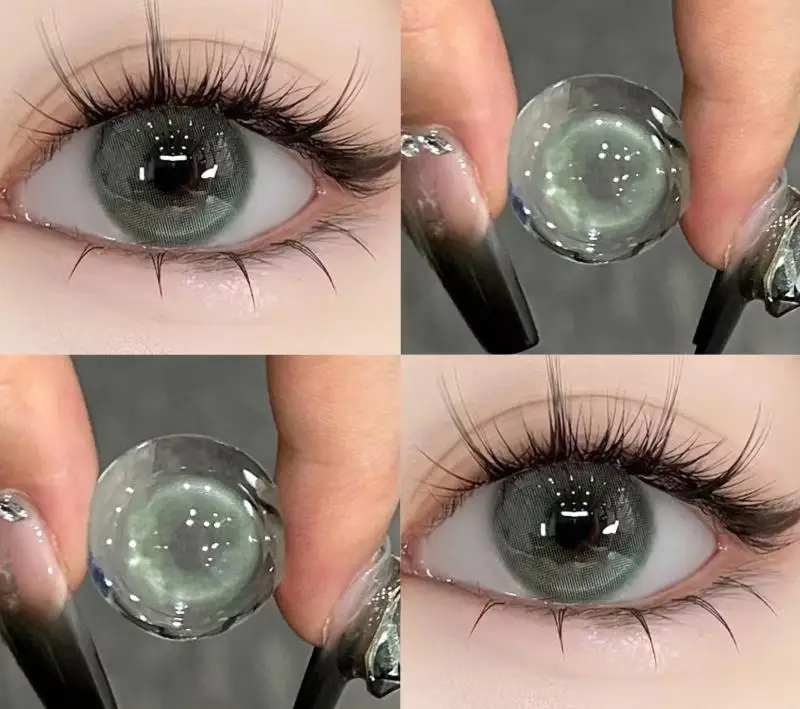 eyewear selena  green  color contact lens colored contact lenses one tone eye contacts lentes lentes de contacto de size 14  mm