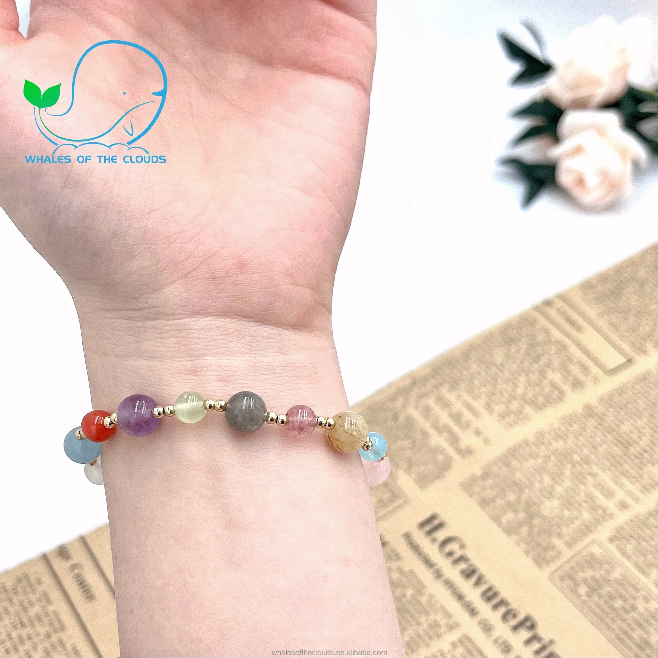 Fashionable Hot Wholesale New Arrival Pure Natural Stone Handmade Crystal Healing Bracelet for Dress Accessories