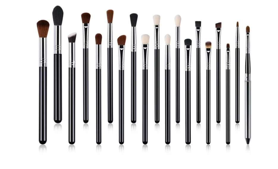 20pcs makeup brush set for eye shadow eye liner brush wooden handle custom eye makeup brushes vegan for makeup