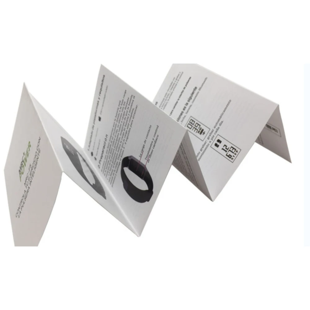 Chinese manufacture high quality custom design a5 folded full-color flyer  brochure instruction manual  printing