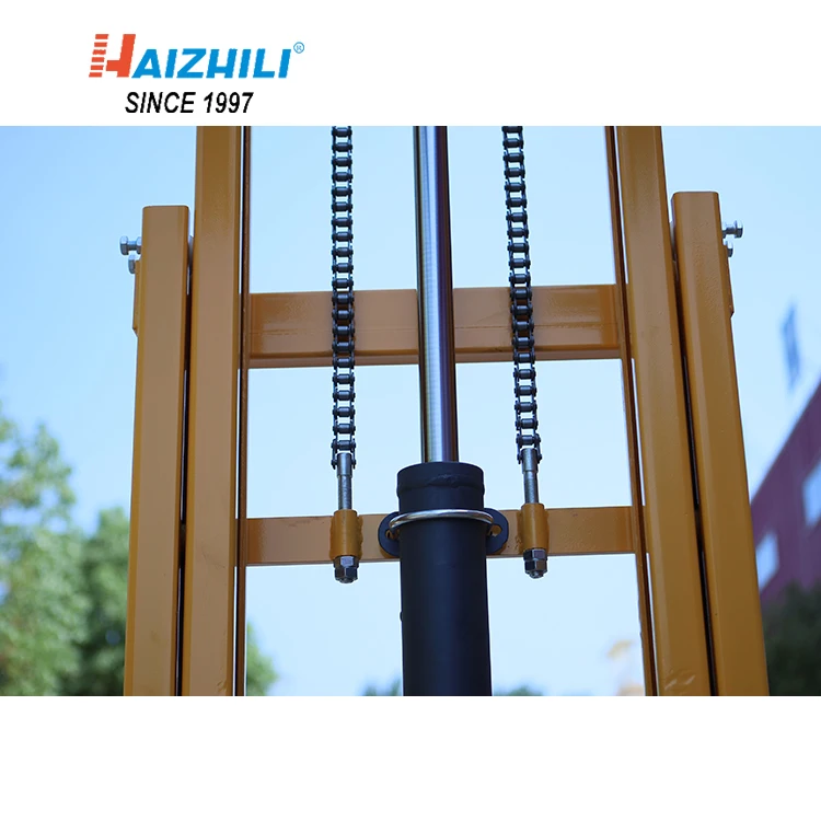 
HaizhiLi Handling Equipment Warehouse hand pallet stacker mini forklift stacker 