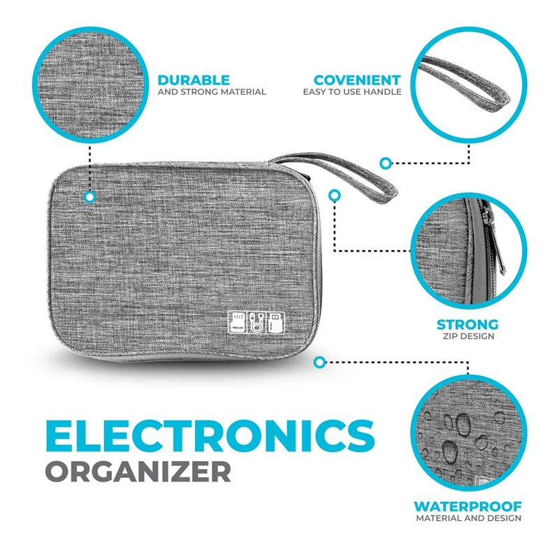 Wholesaler Hot Sale Accessories Bag Organizer Electronics Accessories Cable Organizer Bag Travel Cable Organizer Bag