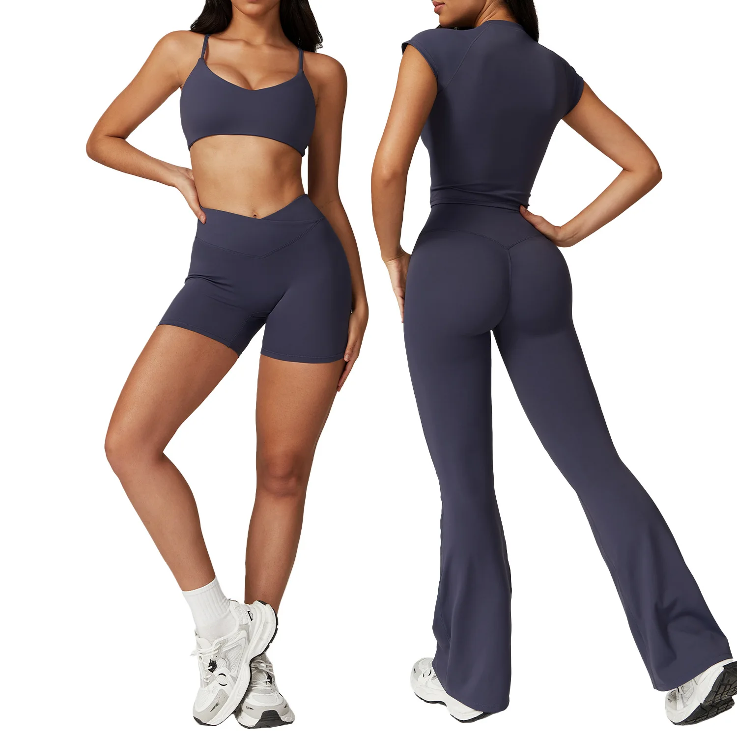 Hot selling 2024 new Sportswear 2 piece set two plus size women non-slip slimming sports fitness clothing