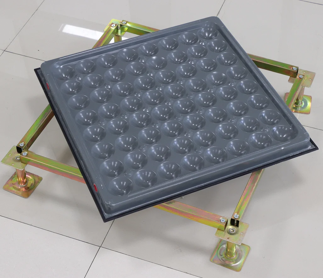 Anti static Tile Access Flooring Veneer Raised Floor for Server Room All steel PVC anti-static activity floor