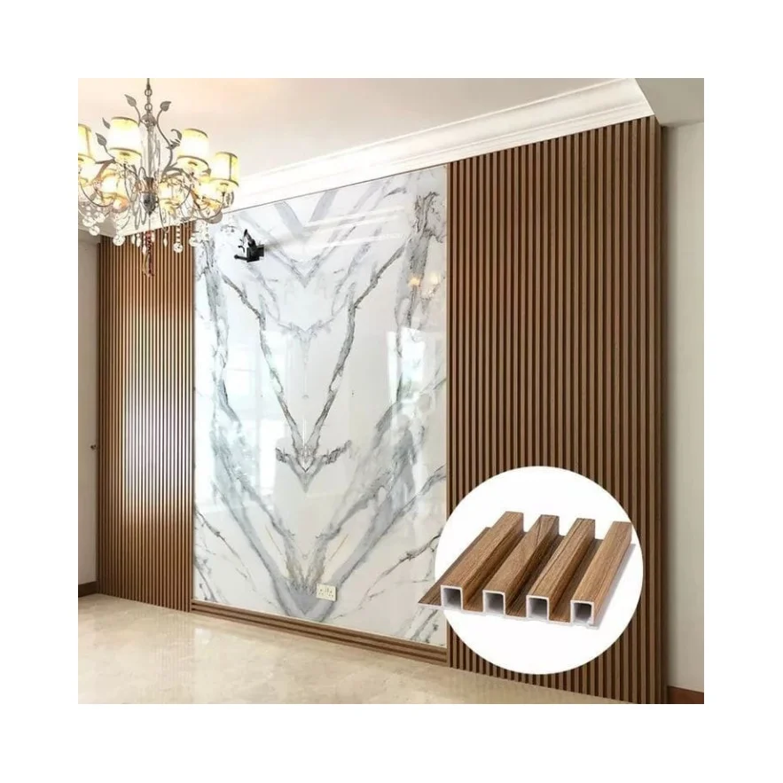 Indoor Wood Plastic Composite Wall Panel (WPC) Sound-Absorbing Building Decoration Material for Hotel & Household Use