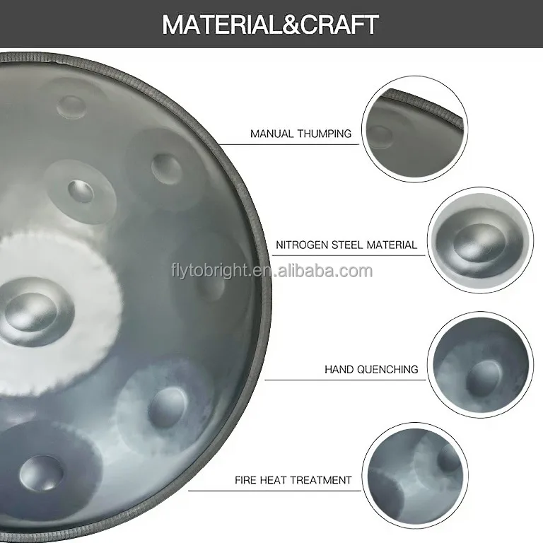 18 22 inch golden castle 9 10 12 notes tongue Gold drump hand pan handpan h ang stainless steel drum G D minor scale hand drum