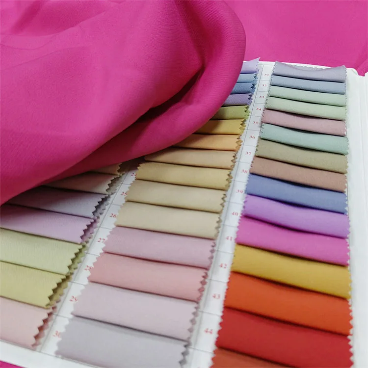 Factory wholesale Breathable 4 ways stretch plain spandex polyester suit fabric 150D double deck elastane fabric