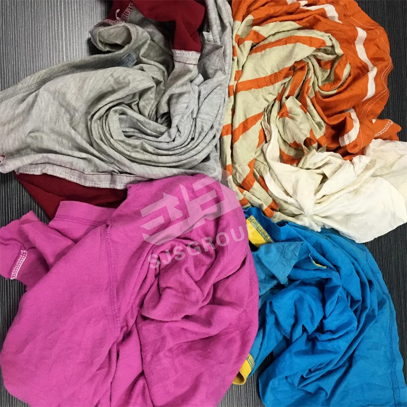 Industrial use Trapo Industrial De 25kg Multicolor Algodon Factory Fabric Scraps Cotton Wiping Rags With 10Kg Bale