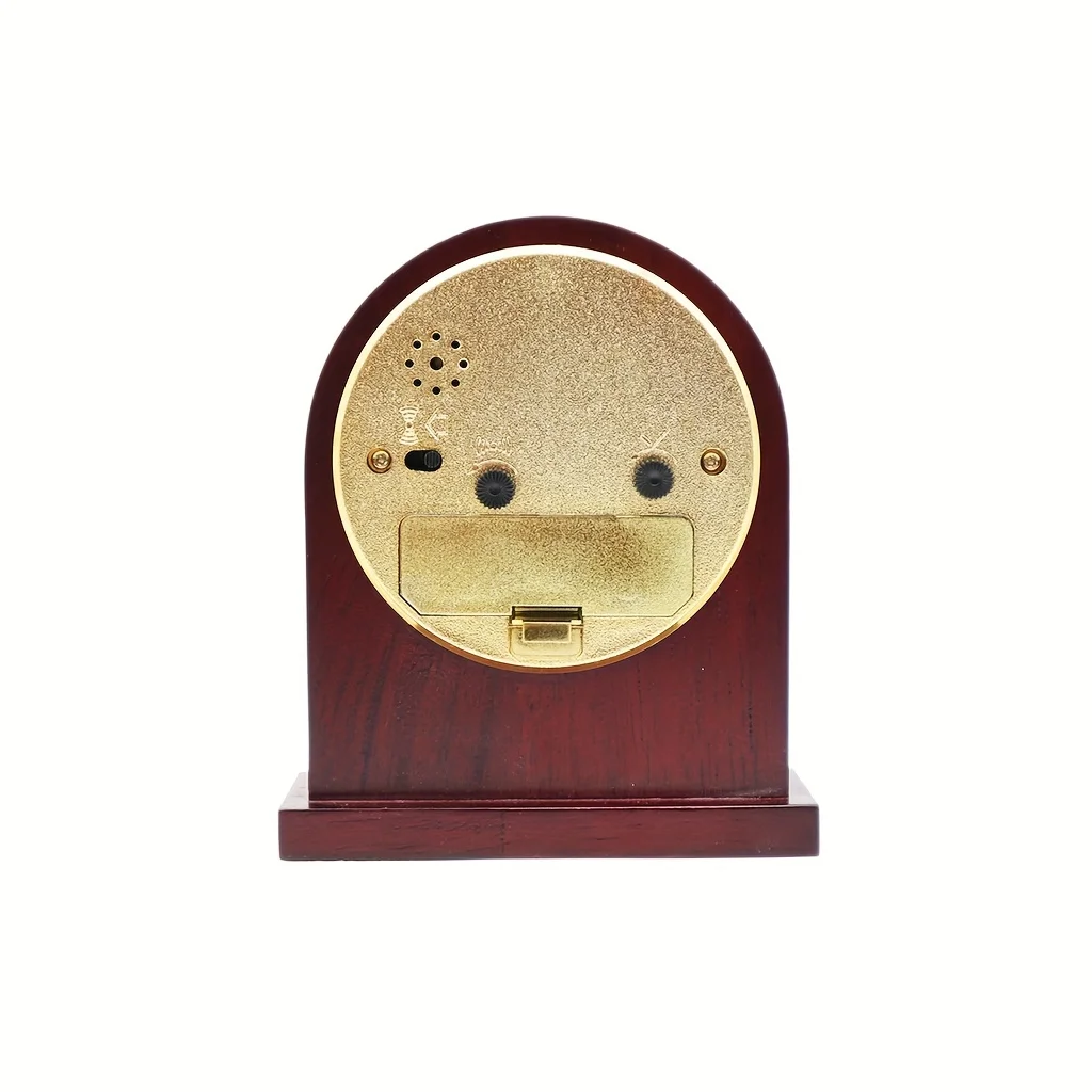 Alarm Clock Vintage Wooden Table Clock Bedroom Bedside Snooze Alarm Clock Wood Retro Desktop Home Decoration Desk Table Watch