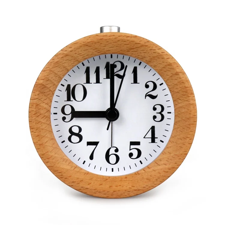 
Круглая деревянная многофункциональная дорожная Ночная подсветка для детей гостиница будильник без тикания детский будильник цифровые часы светодиодные 