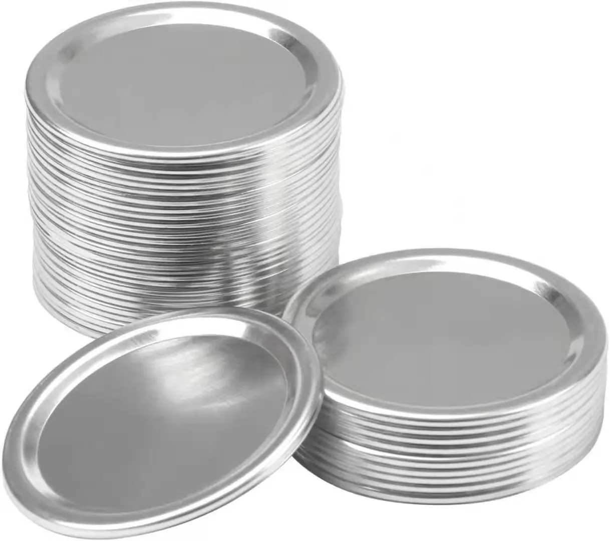 
Canning lids 70mm 86mm width mouth mason jar bands and lids with silicone 