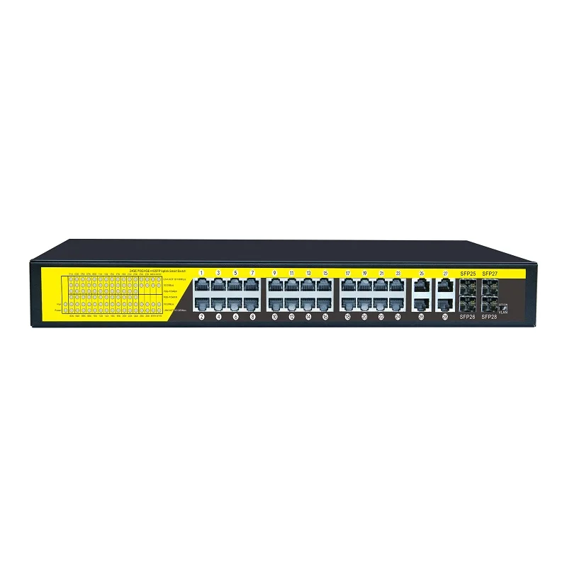 
OEM/ODM stock available 24 ports gigabit poe switch for HD CCTV system 