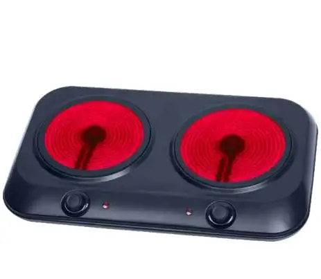 Zhongshan factory double infrared cooker two hob infrared cooktop countertop dual burner radiant cooker stove for distributor