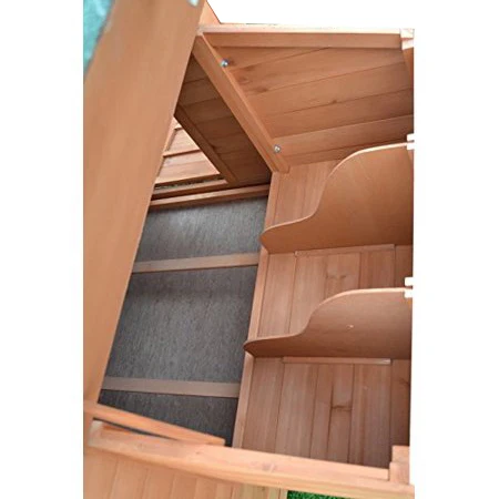 
Deluxe Large Wood Chicken Coop Backyard Hen House 6-10 Chickens with 6 nesting box 