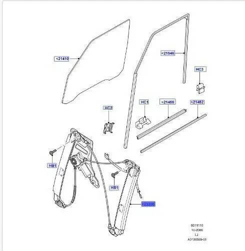 Новый передний правый оконный регулятор CUH500220 подходит для 2003-2009 LAND ROVER
