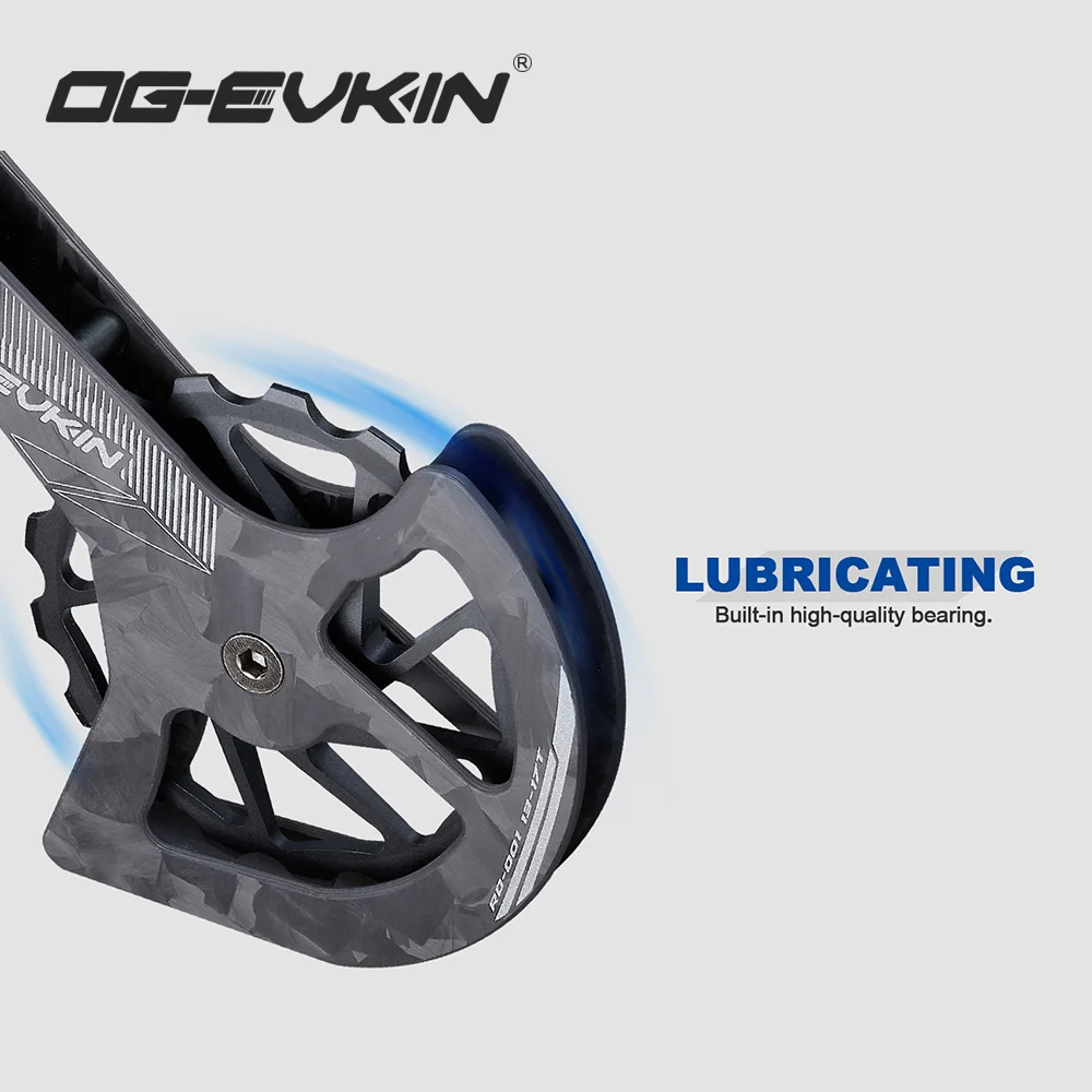 OG-EVKIN RD-001 Carbon Fiber Bicycle Bike Ceramic Rear Derailleur 13T-17T Pulley Wheel Guide For R7000 R8000 R8050 R9150 R9170