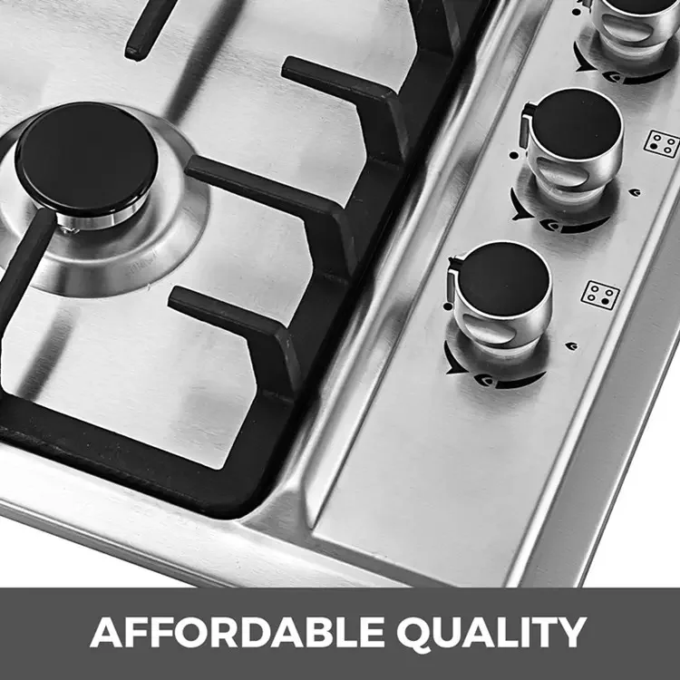 Gas hob for Kitchen Stainless steel 5 burner gas cooker built in stove with safety device Chinese sabaf